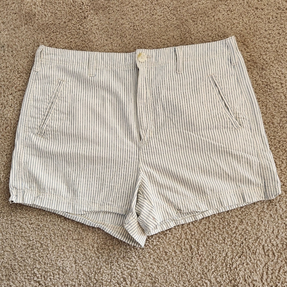 American Eagle Hi Rise Striped Shorts
